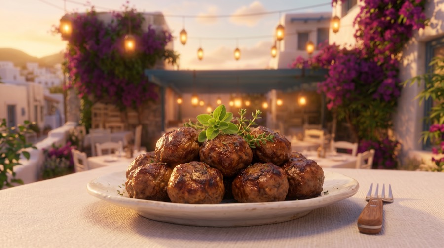 Keftedakia at Taverna Kostas